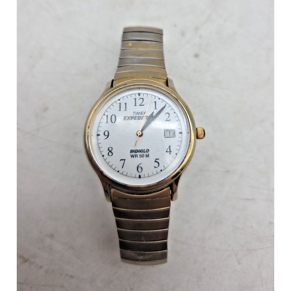 Timex Expedition Field Watch White Dial INDIGLO WR50M New Battery - TESTED WORKS